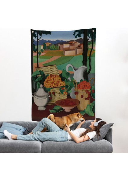 Auguste Herbin - Kirazlar Duvar Örtüsü - CHERRIES-7354