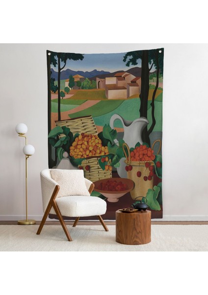 Auguste Herbin - Kirazlar Duvar Örtüsü - CHERRIES-7354