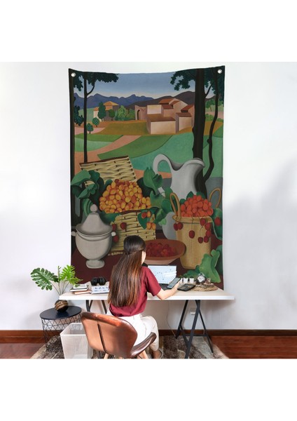 Auguste Herbin - Kirazlar Duvar Örtüsü - CHERRIES-7354