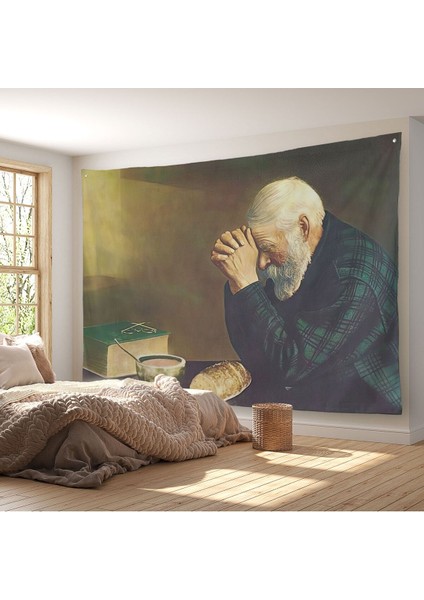 Eric Enstrom Grace Adam Ekmek Üzerinde Dua Ediyor Kanvas Duvar ÖRTÜSÜ-HALISI-5393