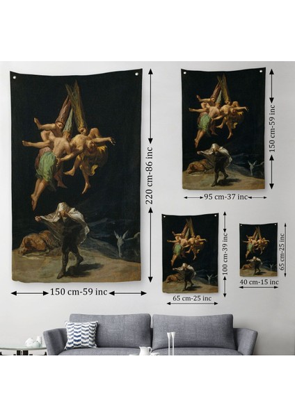 Cadıların Uçuşu Duvar Örtüsü - Halısı, Witches FLIGHT-6173 modelleri