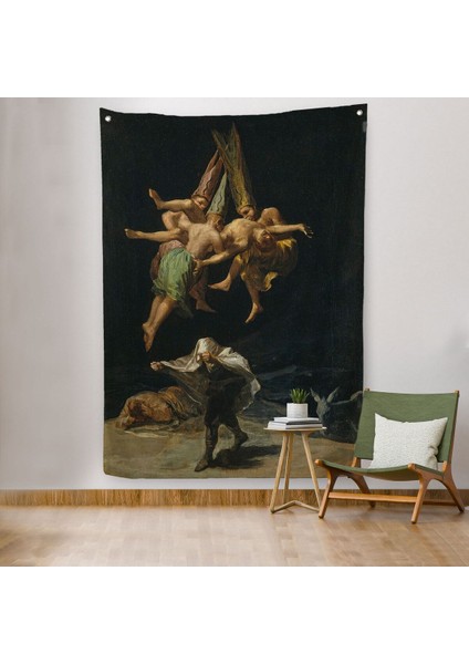 Cadıların Uçuşu Duvar Örtüsü - Halısı, Witches FLIGHT-6173