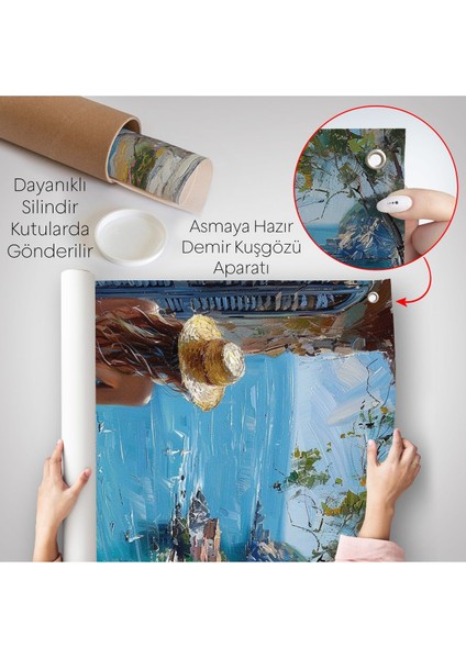 Deniz Manzarasınız Izleyen Kadın Duvar ÖRTÜSÜ-7866 indirimleri