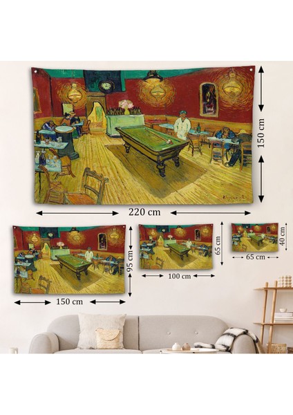 Vincent Van Gogh - Gece Kahvesi Duvar Örtüsü - The Night CAFE-7161 fırsatları