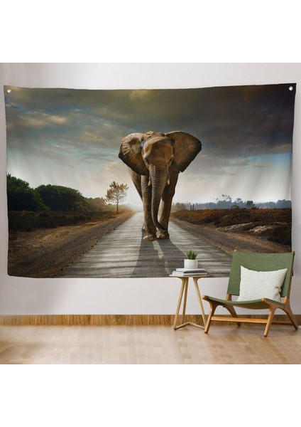 Duvar Örtüsü / Halısı Yürüyen Fil Kaliteli Kanvas Kumaş -3959 fiyatları