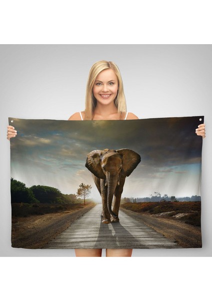 Duvar Örtüsü / Halısı Yürüyen Fil Kaliteli Kanvas Kumaş -3959 modelleri