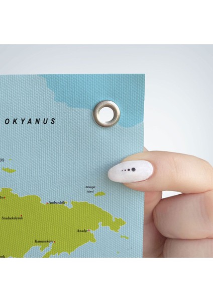 Dünya Haritası Eğitici Ülke Bayraklı Türkçe Harita Çocuk Odası Genç Odası Duvar Örtüsü-Halısı 3865 fırsatları