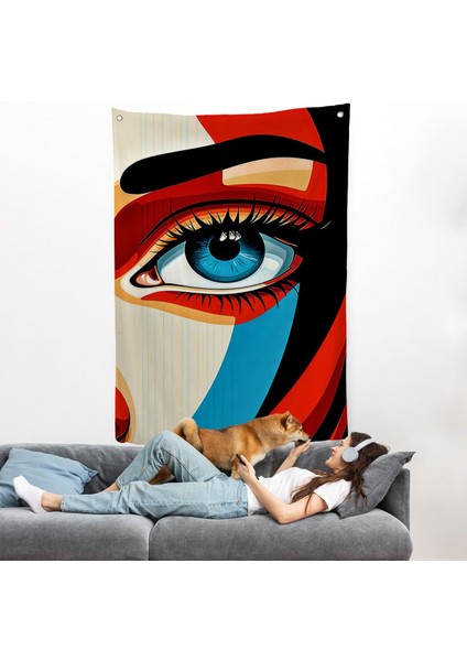 Güzel Gözlü Kadın Duvar ÖRTÜSÜ-7908