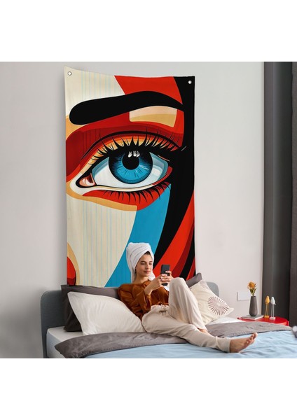 Güzel Gözlü Kadın Duvar ÖRTÜSÜ-7908 fiyatları