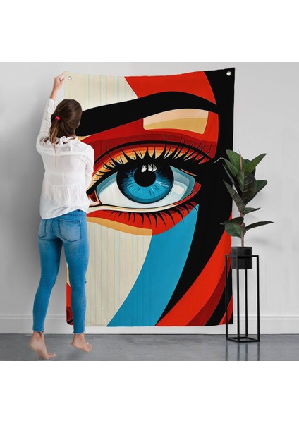 Güzel Gözlü Kadın Duvar ÖRTÜSÜ-7908 modelleri
