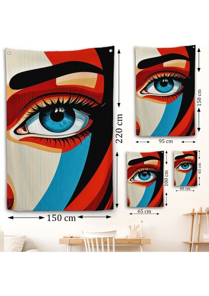 Güzel Gözlü Kadın Duvar ÖRTÜSÜ-7908 fırsatları