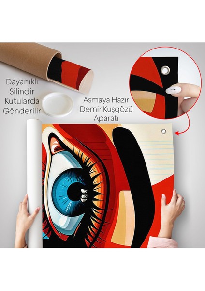 Güzel Gözlü Kadın Duvar ÖRTÜSÜ-7908 indirimleri