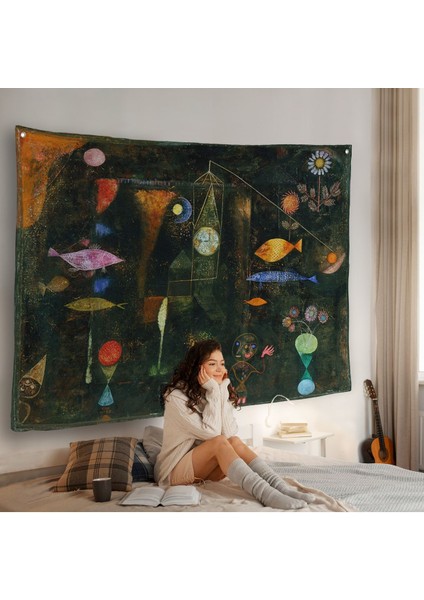 Paul Klee - Sihirli Balık Duvar Örtüsü - Fish MAGIC-7109 fiyatları