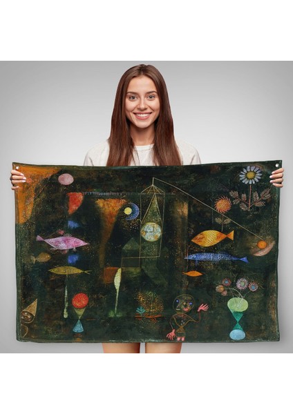 Paul Klee - Sihirli Balık Duvar Örtüsü - Fish MAGIC-7109