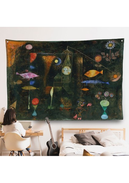 Paul Klee - Sihirli Balık Duvar Örtüsü - Fish MAGIC-7109