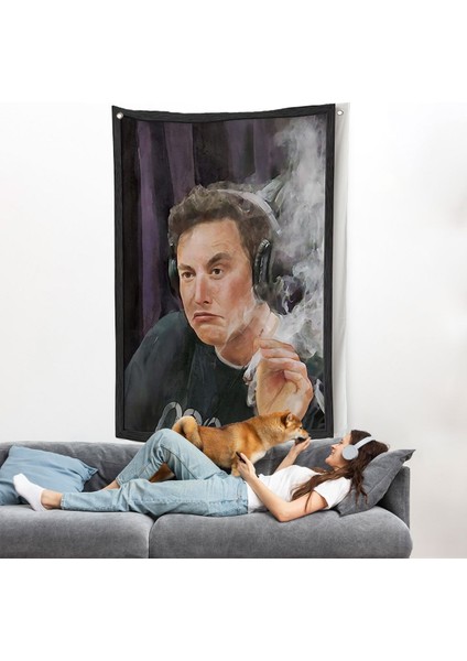 Sigara Içen Elon Musk Duvar ÖRTÜSÜ-7822