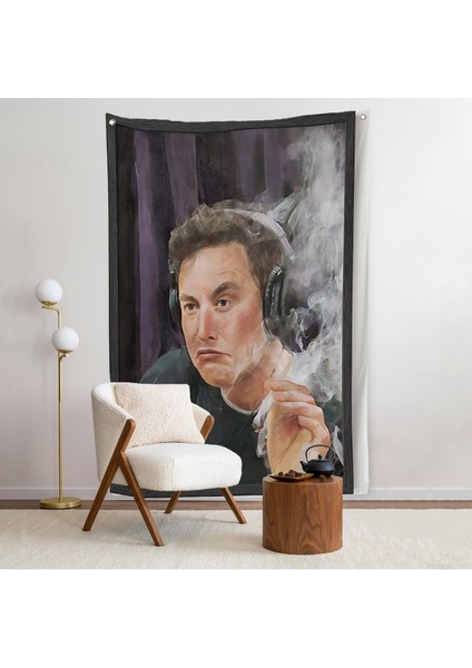 Sigara Içen Elon Musk Duvar ÖRTÜSÜ-7822