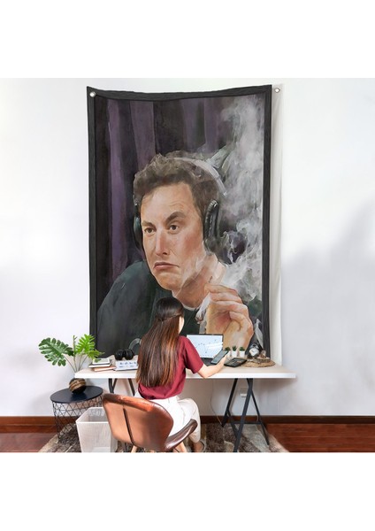 Sigara Içen Elon Musk Duvar ÖRTÜSÜ-7822