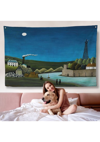 Henri Rousseau -Suresnes'teki Seine Nehri Duvar Örtüsü - The Seine At SURESNES-7093