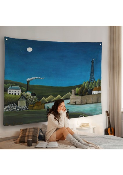 Henri Rousseau -Suresnes'teki Seine Nehri Duvar Örtüsü - The Seine At SURESNES-7093 fiyatları