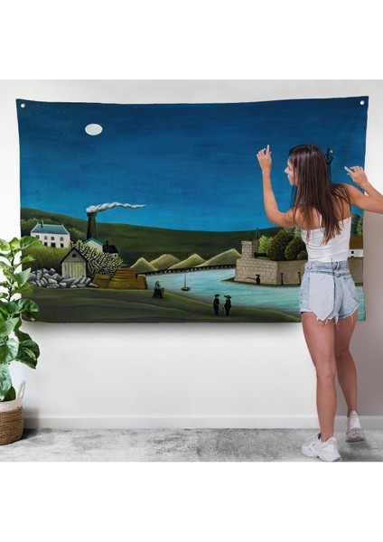 Henri Rousseau -Suresnes'teki Seine Nehri Duvar Örtüsü - The Seine At SURESNES-7093 modelleri