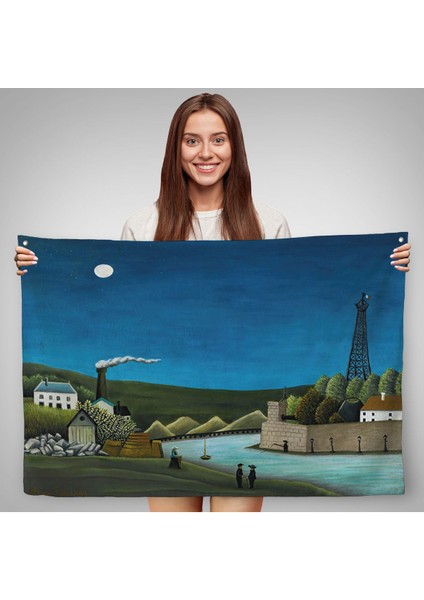 Henri Rousseau -Suresnes'teki Seine Nehri Duvar Örtüsü - The Seine At SURESNES-7093