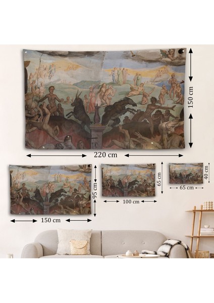 Giotto - Çan Kulesinin Tavan Resmi Duvar ÖRTÜSÜ-7117 fırsatları