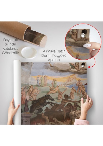 Giotto - Çan Kulesinin Tavan Resmi Duvar ÖRTÜSÜ-7117 indirimleri