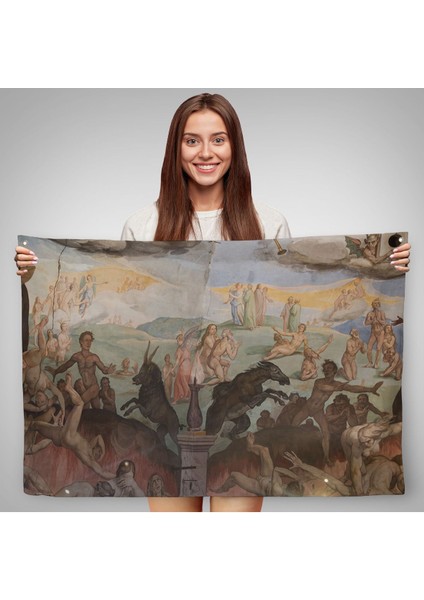 Giotto - Çan Kulesinin Tavan Resmi Duvar ÖRTÜSÜ-7117