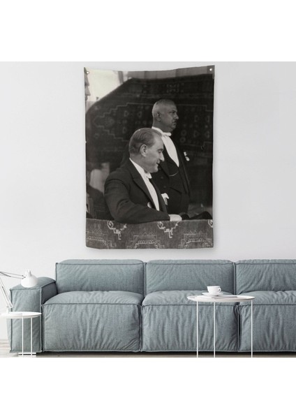 Mustafa Kemal Atatürk Duvar Örtüsü-Halısı - Halısı -6052