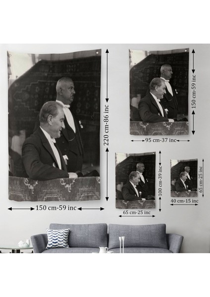 Mustafa Kemal Atatürk Duvar Örtüsü-Halısı - Halısı -6052 modelleri