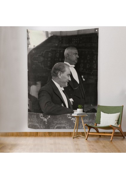 Mustafa Kemal Atatürk Duvar Örtüsü-Halısı - Halısı -6052