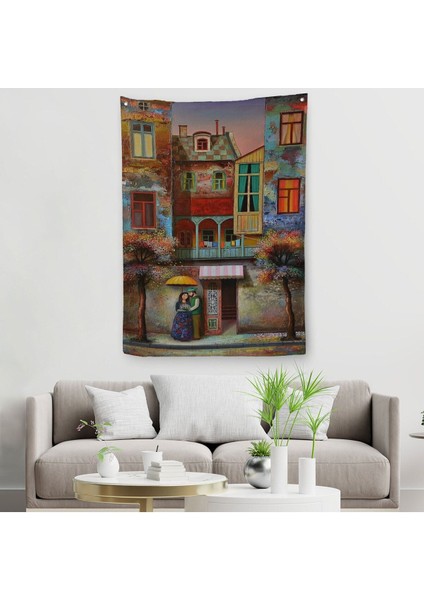 Aşık Çift Kanvas Duvar Örtüsü - HALISI-6046