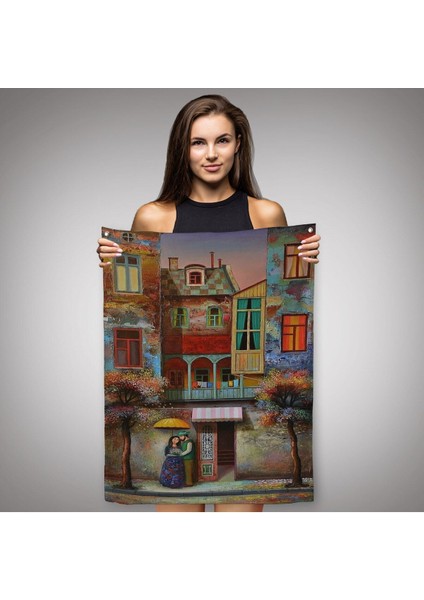 Aşık Çift Kanvas Duvar Örtüsü - HALISI-6046 fiyatları