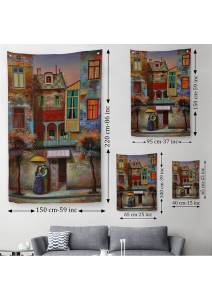 Aşık Çift Kanvas Duvar Örtüsü - HALISI-6046 modelleri