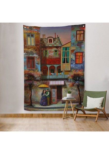 Aşık Çift Kanvas Duvar Örtüsü - HALISI-6046 indirimleri