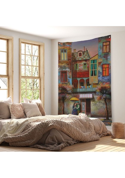 Aşık Çift Kanvas Duvar Örtüsü - HALISI-6046