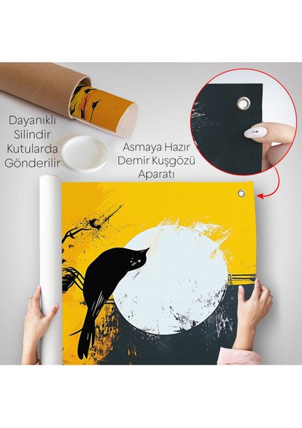Ağaç Üstündeki Soyut Kuş Duvar ÖRTÜSÜ-7660 indirimleri