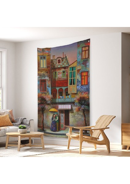 Aşık Çift Kanvas Duvar Örtüsü - HALISI-6046