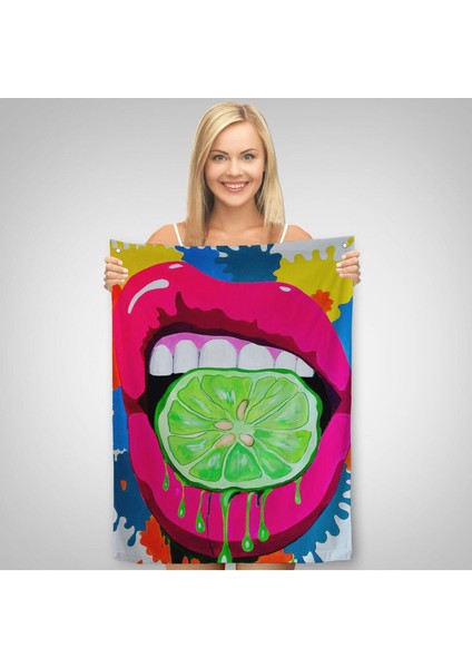 Pop Art, Sokak Sanatı Renkli Dekoratif Duvar Örtüsü - HALISI-6127 fiyatları