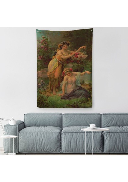 Çiçek Taoplayan Kadınlar Duvar ÖRTÜSÜ-HALISI-6483