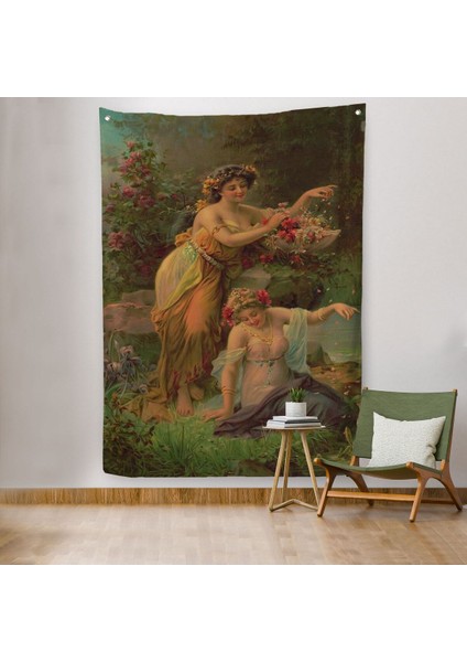 Çiçek Taoplayan Kadınlar Duvar ÖRTÜSÜ-HALISI-6483