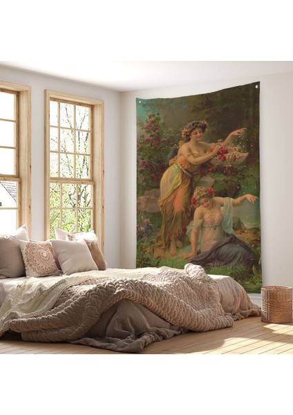 Çiçek Taoplayan Kadınlar Duvar ÖRTÜSÜ-HALISI-6483