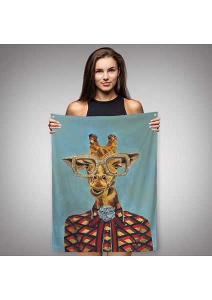 Sosyetik Zürafa Dekoratif Duvar Örtüsü - HALISI6131 fiyatları