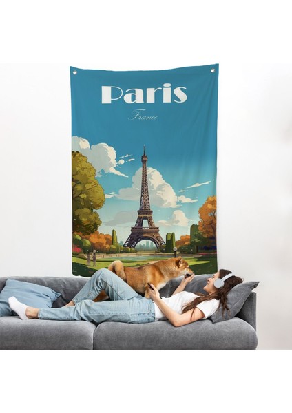 Fransa Paris Eyfel Kulesi Duvar ÖRTÜSÜ-7809