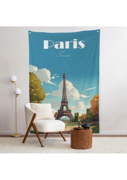 Fransa Paris Eyfel Kulesi Duvar ÖRTÜSÜ-7809