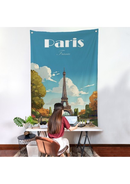 Fransa Paris Eyfel Kulesi Duvar ÖRTÜSÜ-7809