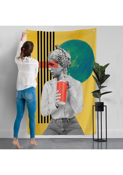 Pop Art Soyut Kadın Duvar ÖRTÜSÜ-7875 modelleri