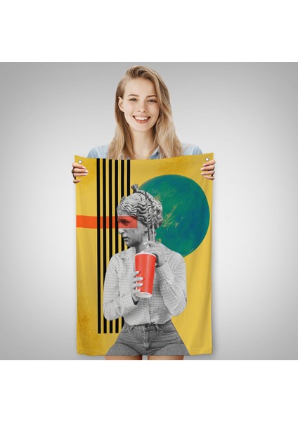 Pop Art Soyut Kadın Duvar ÖRTÜSÜ-7875