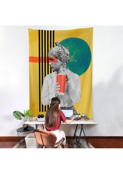 Pop Art Soyut Kadın Duvar ÖRTÜSÜ-7875